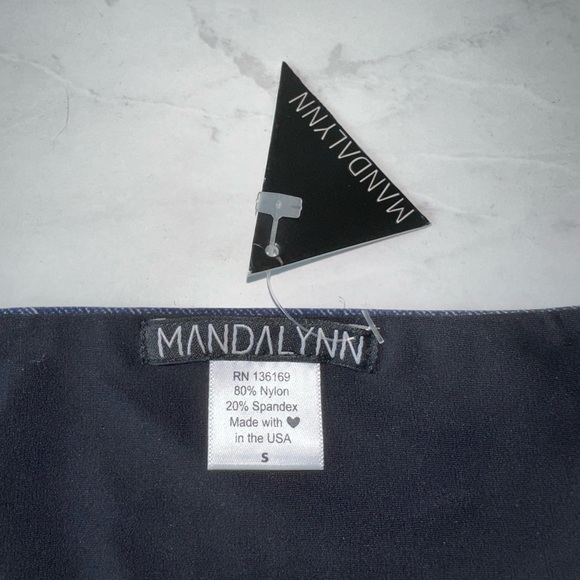 Mandalynn Daisy Trim Swimsuit Bikini Bottom Blue Size Small - Picture 3 of 6